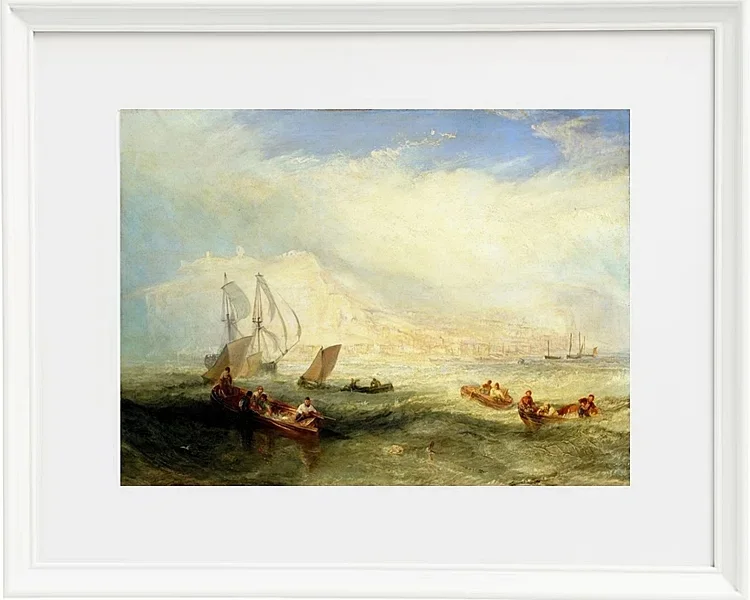 Leinen fischen vor Hastings - 1835