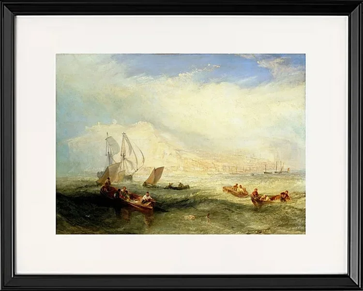 Leinen fischen vor Hastings - 1835