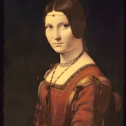 Leonardo da Vinci | Bildnis einer jungen Frau - 1490 | Giclée Kunstdruck gerahmt