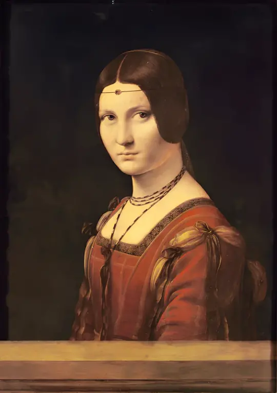 Leonardo da Vinci | Bildnis einer jungen Frau - 1490 | Giclée Kunstdruck gerahmt