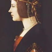 Leonardo da Vinci | Damenbildnis Lady Beatrice D'Este - 1495 | Giclée Kunstdruck gerahmt