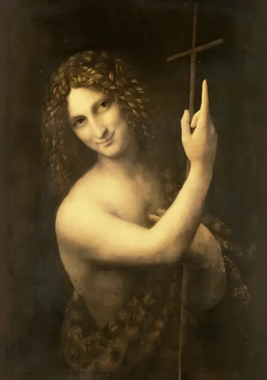 Leonardo da Vinci | Johannes der Täufer - 1516 | Giclée Kunstdruck gerahmt