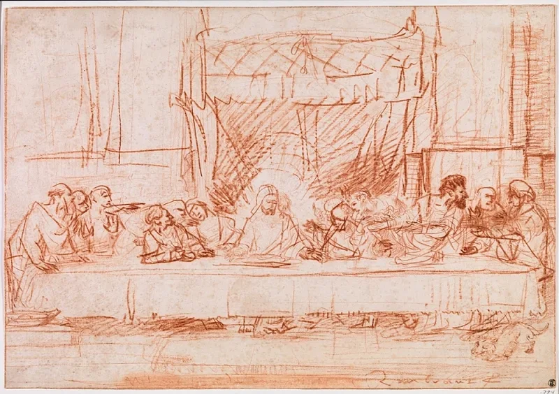 Leonardo da Vinci | The Last Supper, after Leonardo da Vinci – 1635 | Indrammet kunsttryk | Renæssance | formida