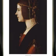 Leonardo da Vinci | Kvindeportræt af Lady Beatrice D'Este - 1495 | Gallery Edition | Indrammet kunsttryk | Renæssance