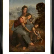 Leonardo da Vinci | Jomfru Maria og barnet med Sankt Anna - 1513 | Gallery Edition | Indrammet kunsttryk | Renæssance