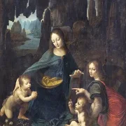 Leonardo da Vinci | Die Felsgrottenmadonna – 1601 | Giclée Kunstdruck gerahmt
