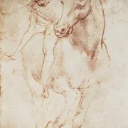 Leonardo da Vinci | Pferd und Reiter - 1515 | Giclée Kunstdruck gerahmt