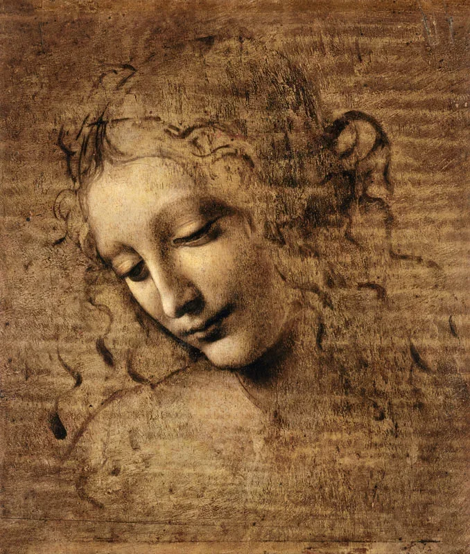 Leonardo da Vinci | Frauenkopf - 1508 | Giclée Kunstdruck gerahmt