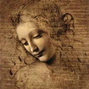 Leonardo da Vinci | Frauenkopf - 1508 | Giclée Kunstdruck gerahmt