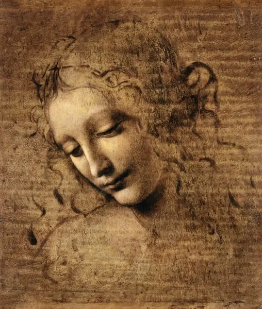 Leonardo da Vinci | Frauenkopf - 1508 | Giclée Kunstdruck gerahmt