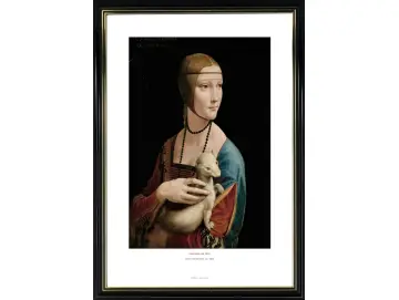 Leonardo da Vinci | Dame mit Hermelin – Porträt von Cecilia Gallerani – 1536 | Gallery Edition | Gerahmter Kunstdruck | Renaissance