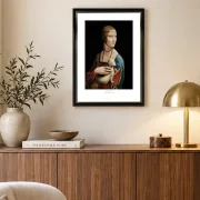 Leonardo da Vinci | Dame mit Hermelin – Porträt von Cecilia Gallerani – 1536 | Gallery Edition | Gerahmter Kunstdruck | Renaissance