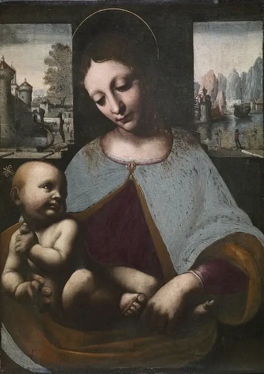 Leonardo da Vinci | Jomfru og barn - 1500 | Indrammet kunsttryk | Renæssance | formida