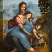 Leonardo da Vinci | Jungfrau mit Kind und der heiligen  Anna - 1509 | Giclée Kunstdruck gerahmt