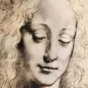 Leonardo da Vinci | Kopf eines jungen Mädchens - 1501 | Giclée Kunstdruck gerahmt