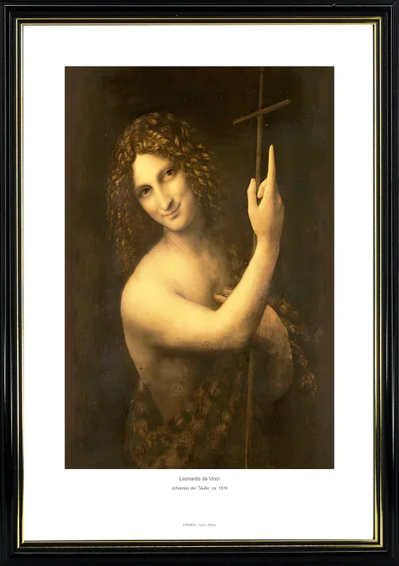 Leonardo da Vinci | Johannes Døberen - 1516 | Gallery Edition | Indrammet kunsttryk | Renæssance
