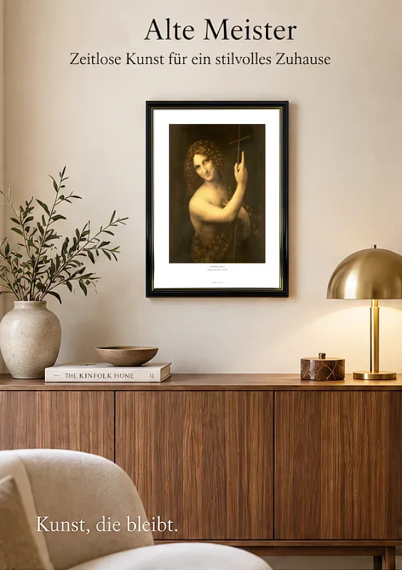 Leonardo da Vinci | Johannes Døberen - 1516 | Gallery Edition | Indrammet kunsttryk | Renæssance