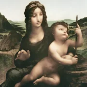 Leonardo da Vinci | Madonna mit der Spindel - 1501 | Giclée Kunstdruck gerahmt