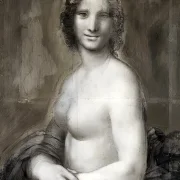 Leonardo da Vinci | Die nackte Mona Lisa - 1515 | Giclée Kunstdruck gerahmt