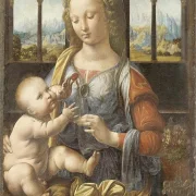 Leonardo da Vinci | Madonna mit der Nelke – 1475 | Giclée Kunstdruck gerahmt