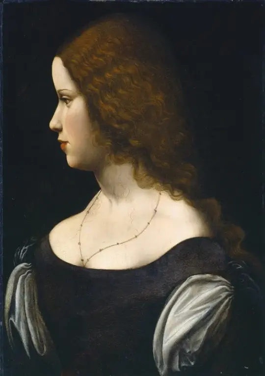Leonardo da Vinci | Porträt einer jungen Dame - 1500 | Giclée Kunstdruck gerahmt