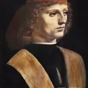 Leonardo da Vinci | Portrait eines Musikers - 1490 | Giclée Kunstdruck gerahmt