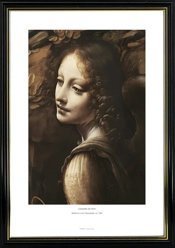 Leonardo da Vinci | Madonna i Klippegrotten - 1508 | Gallery Edition | Indrammet kunsttryk | Renæssance