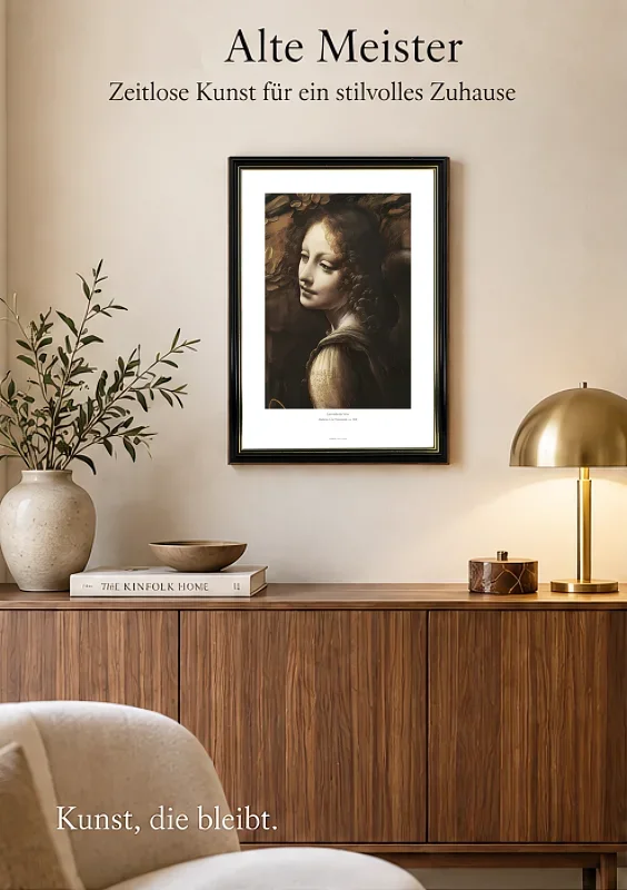 Leonardo da Vinci | Madonna i Klippegrotten - 1508 | Gallery Edition | Indrammet kunsttryk | Renæssance