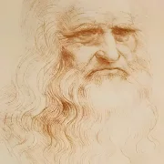Leonardo da Vinci | Selbstporträt - 1513 | Giclée Kunstdruck gerahmt