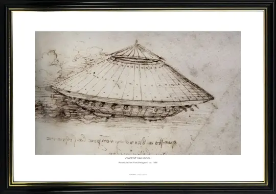 Leonardo da Vinci | Konzept eines Panzerwagens - 1488 | Gallery Edition | Gerahmter Kunstdruck | Renaissance