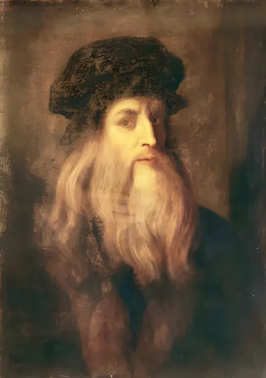 Leonardo da Vinci | Selbstporträt - 1515 | Giclée Kunstdruck gerahmt