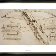 Leonardo da Vinci | Riesige Schleuder - 1499 | Gallery Edition | Gerahmter Kunstdruck | Renaissance