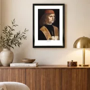 Leonardo da Vinci | Portræt af en musiker - 1490 | Gallery Edition | Indrammet kunsttryk | Renæssance