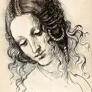 Leonardo da Vinci | Studie der Hände einer Frau - 1475 | Giclée Kunstdruck gerahmt