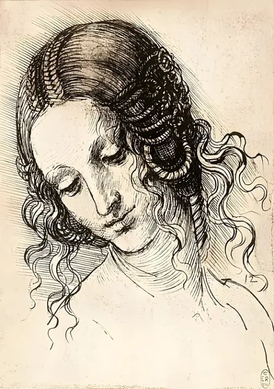 Leonardo da Vinci | Studie der Hände einer Frau - 1475 | Giclée Kunstdruck gerahmt