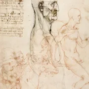 Leonardo da Vinci | Anatomiske studier - 1505 | Indrammet kunsttryk | Renæssance | formida