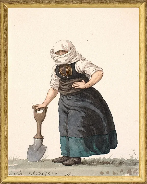 Læssøe-Bauernmädchen in Alltagskleidung – 1849