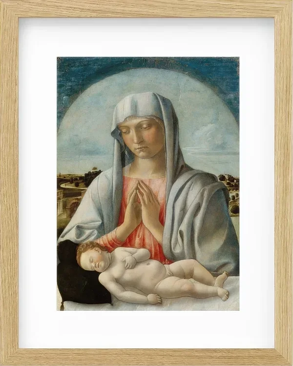 Madonna, die das schlafende Kind anbetet – 1460