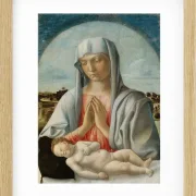 Madonna, die das schlafende Kind anbetet – 1460