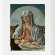 Madonna, die das schlafende Kind anbetet – 1460