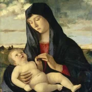 Madonna mit Kind in einer Landschaft – 1480