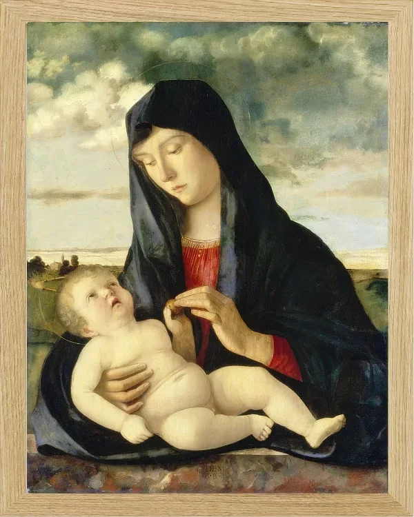 Madonna mit Kind in einer Landschaft – 1480