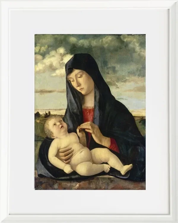 Madonna mit Kind in einer Landschaft – 1480