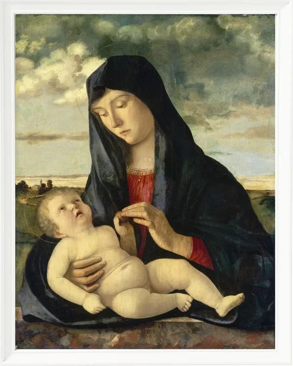Madonna mit Kind in einer Landschaft – 1480