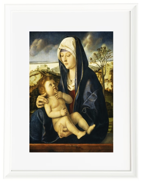 Madonna mit Kind in einer Landschaft – 1490