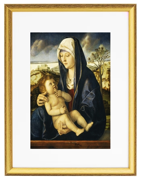 Madonna mit Kind in einer Landschaft – 1490