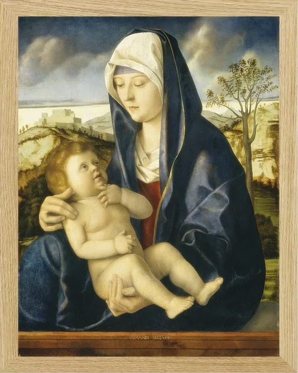 Madonna mit Kind in einer Landschaft – 1490
