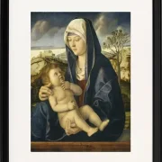Madonna mit Kind in einer Landschaft – 1490