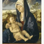 Madonna mit Kind in einer Landschaft – 1490