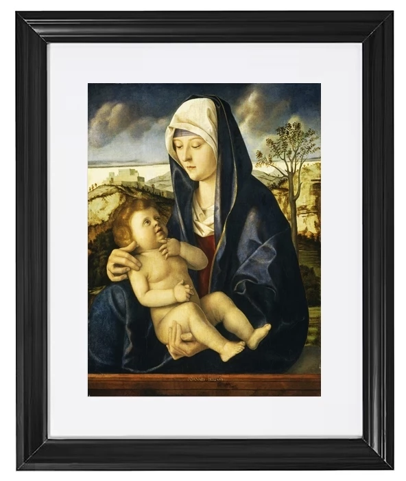 Madonna mit Kind in einer Landschaft – 1490